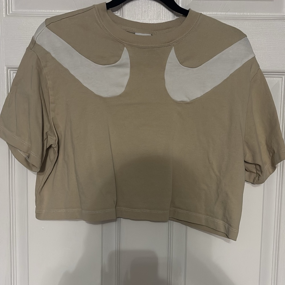 Nike Tan Short Sleeve Crop Tee